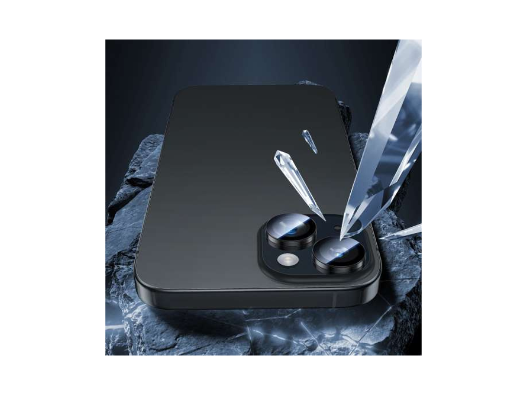 HOCO Crystal Clear HD 3D Lens Glass for iPhone 16 Pro & Max - Silver HOCO Crystal Clear HD 3D Lens Glass for iPhone 16 Pro & Max - Silver